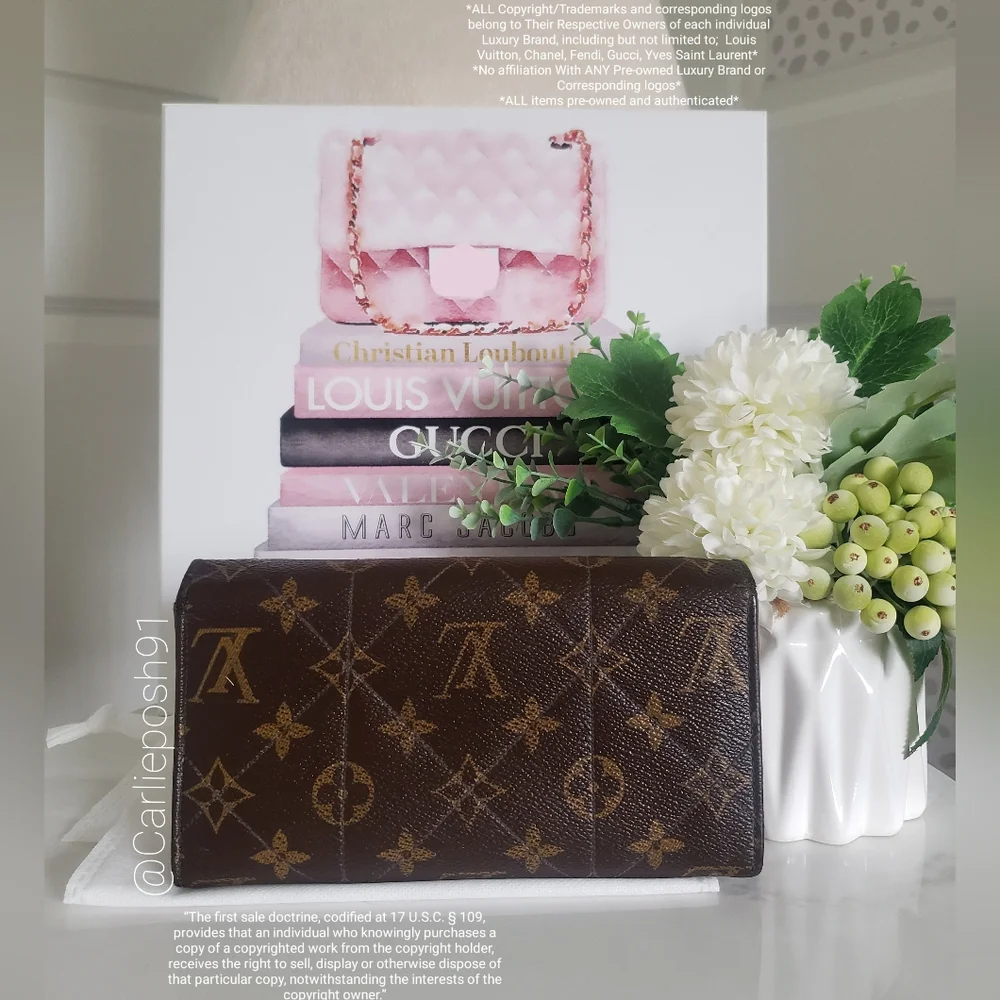 *SOLD* Authentic Pre-owned Louis Vuitton Sarah Etoile Long Wallet - Picture 4 of 13